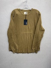 Buck Mason Men's Sandstone Venice Wash Vintage Thermal Henley Size Large New