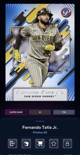 DIGITAL TOPPS BUNT 26 Fernando Tatis Jr. PRISTINE 25 SUPER RARE BLUE Read