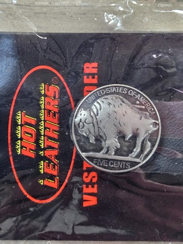 Hot Leathers VXC1011 - BUFFALO NICKEL VEST EXTENDER - 4 Inch