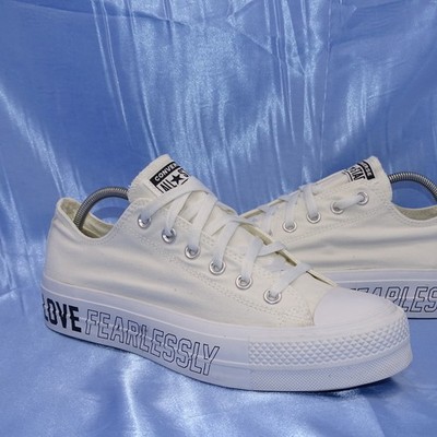 CONVERSE LOVE FEARLESSLY PLATFORM CHUCKS ALL STAR SCHUHE GR 41 HELLBEIGE RAR