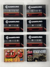 Maxell XLII-S 100 Samsung C60 XM-1 Blank Audio Cassette Tape 1 Lot 8 New Sealed