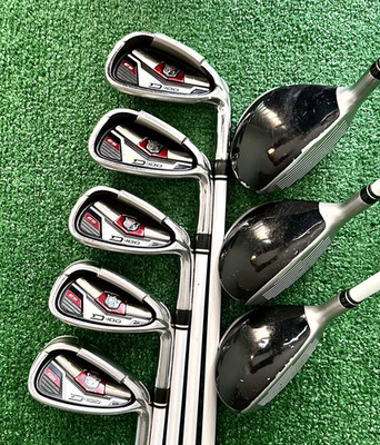 Wilson Staff D-100 Iron Set 4-6Hy+7-PW+GW, Senior-Flex MATRIX OZIK, Men's RH