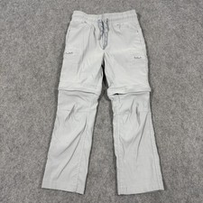 Eddie Bauer Convertible Cargo Pants Boy's Size XS 5/6  Actual W22xL19.25 Grey