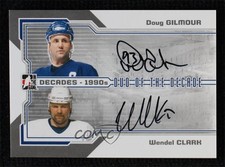 2013-14 ITG Decades 1990s Silver Doug Gilmour Wendel Clark #A-DGWC Auto HOF 7ez