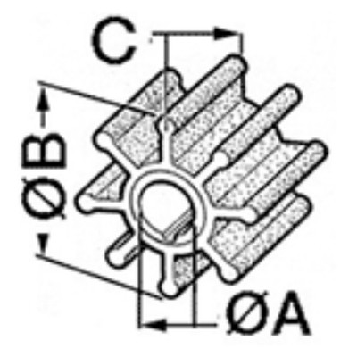 Flügelrad, Impeller für Johnson 09-1029B