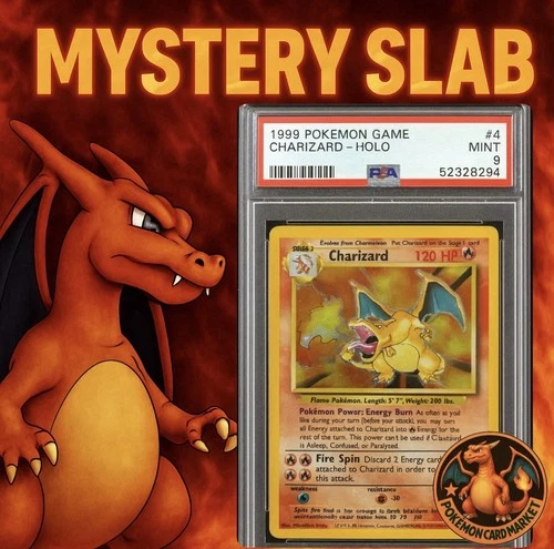 Mystery Pokemon Graded Card Slab-PSA 9 Charizard- Read Description🔥