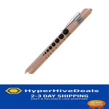 Elegant Medical Penlight with Push Button Switch   Gold, LED Convenience