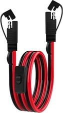 3.3 FT SAE to SAE Extension Cable with Switch 2Pin Quick Connect 16AWG