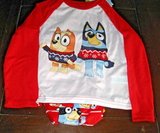 Jammies for Your Family Multi Bluey Boy Pajama Set Size 8 NWT