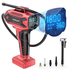 Milwaukee-Compatible Tire Inflator 160PSI Cordless Air Pump with Gauge