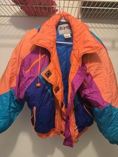 East West Jacket Women's Medium Colorful 80  s 90s Retro Windbreaker