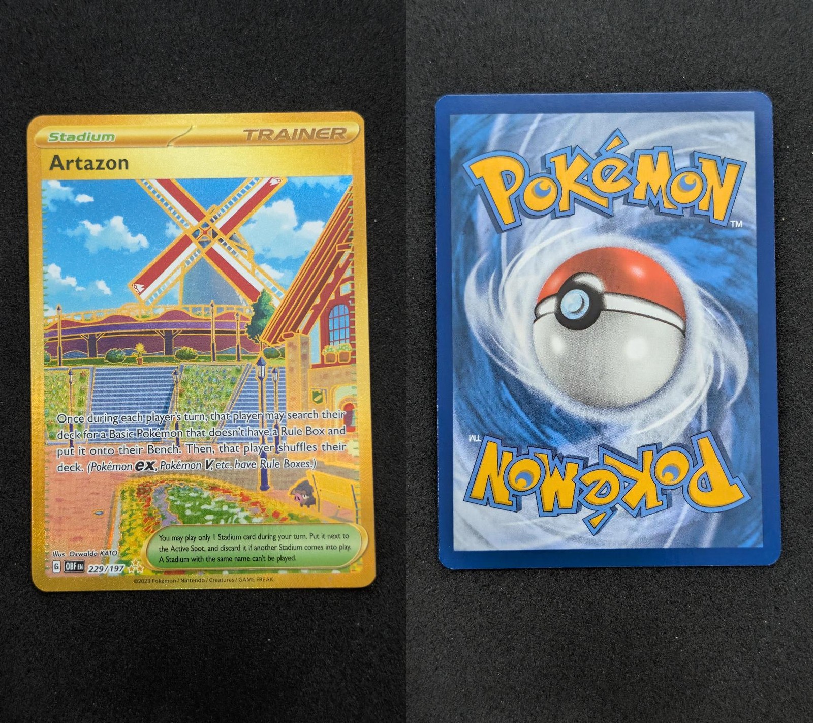 Artazon 229/197 Hyper Rare Obsidian Flames Pokemon Holo Near Mint