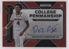 2023 Prizm Draft Picks College Penmanship Red /199 Desmond Cambridge Jr Auto 6o3