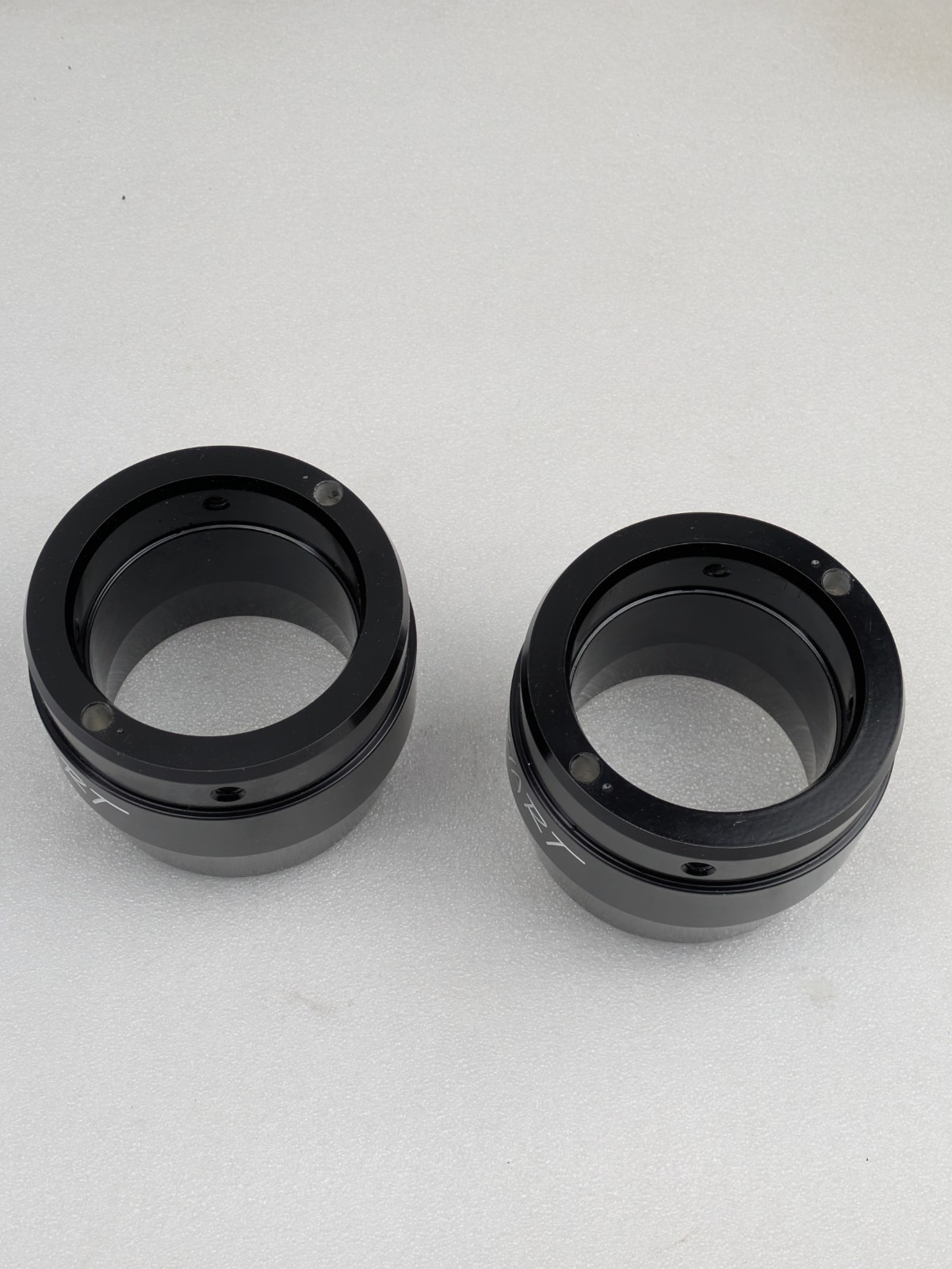 Rinehart Racing Black Exhaust End Caps For Harley Slip On Muffler 3.5" *NEW*