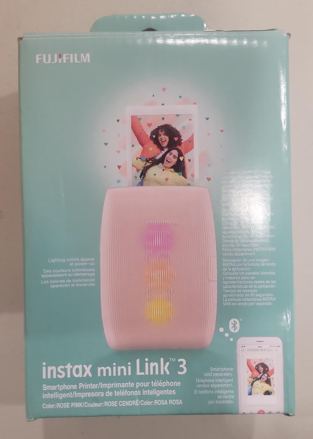 OPEN BOX! FUJIFILM Instax Mini Link 3 Smartphone Printer - pink