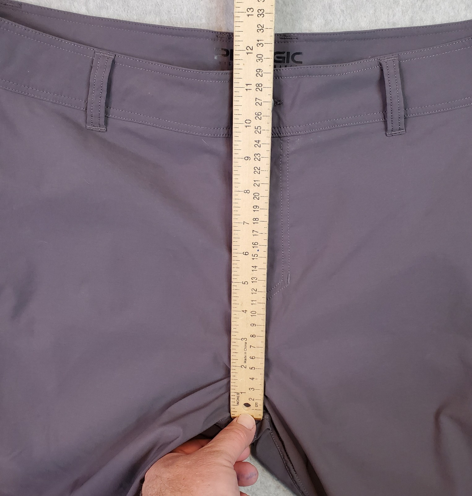 Pelagic Shorts Men's Size 36 Dark Gray Hybrid Fishing Surfing Performance Chinos