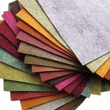 21 Felt Sheets - 6X12 inch Fall Colors Collection - Made in USA - Merino Wool...