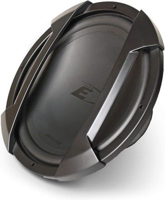 Alpine Subwoofer SWE 1044E Bassbox Tieftöner Auto Schwarz 10 Zoll