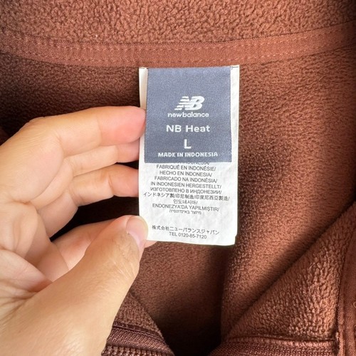 New Balance Rich Oak 1/4 Zip Oversized Colorblock Fleece Pullover Sweater Size L - Picture 7 of 8