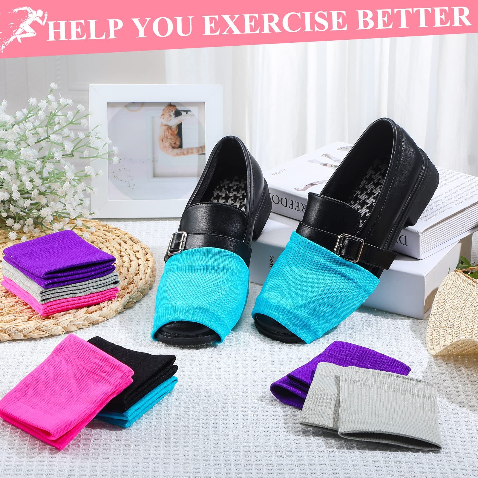 10 Pairs Dance Shoe Covers for Women Ballet & Jazz Shoes, Floor Turners, Snea...