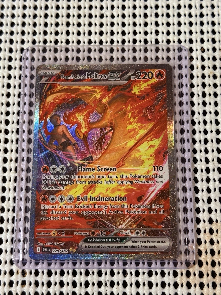 top ten most rare pokemon cards Team Rocket's Moltres ex Destined Rivals #208 PSA 10
