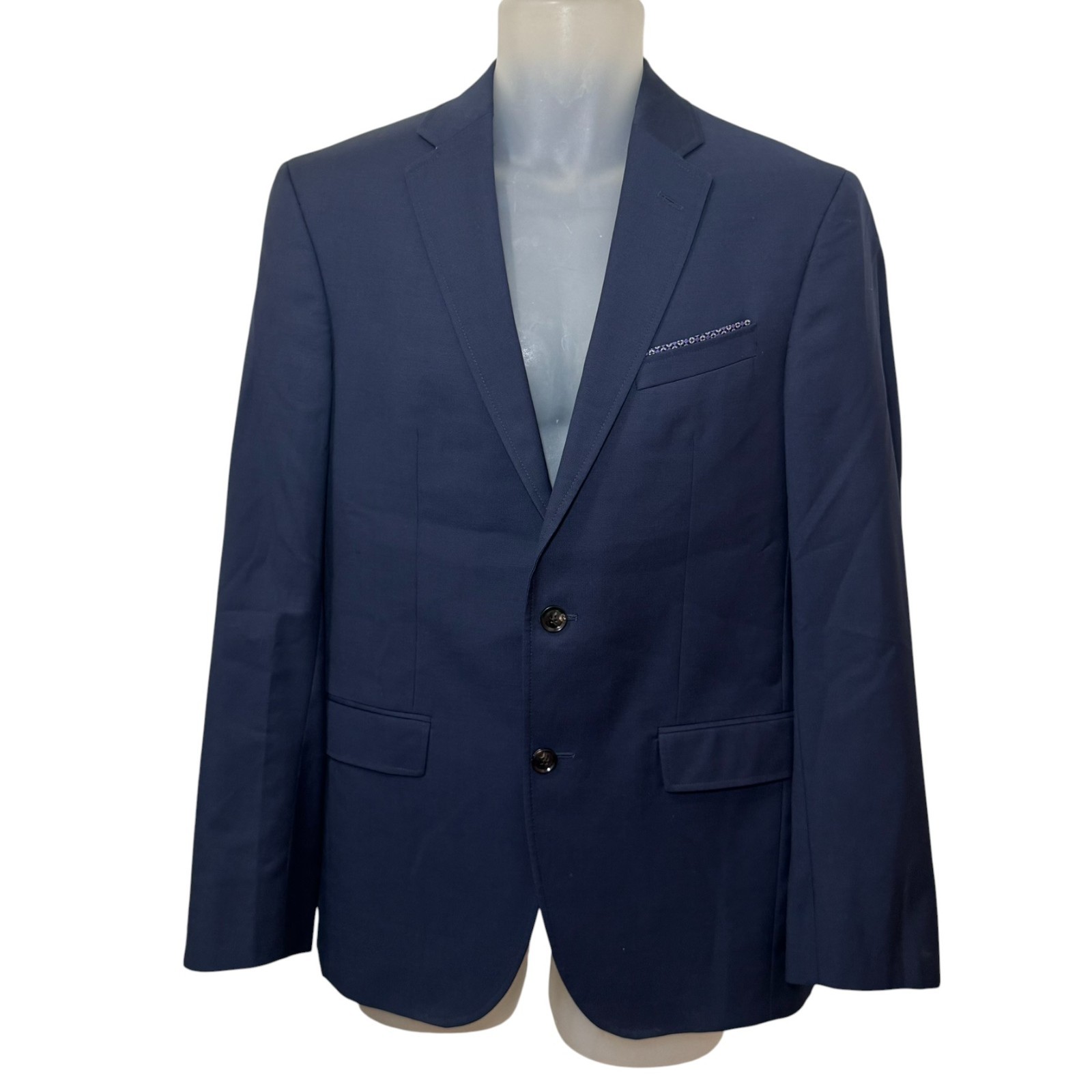 Ted Baker London Men’s Navy Blue Wool Endurance Sport Coat Blazer 38 R Preppy