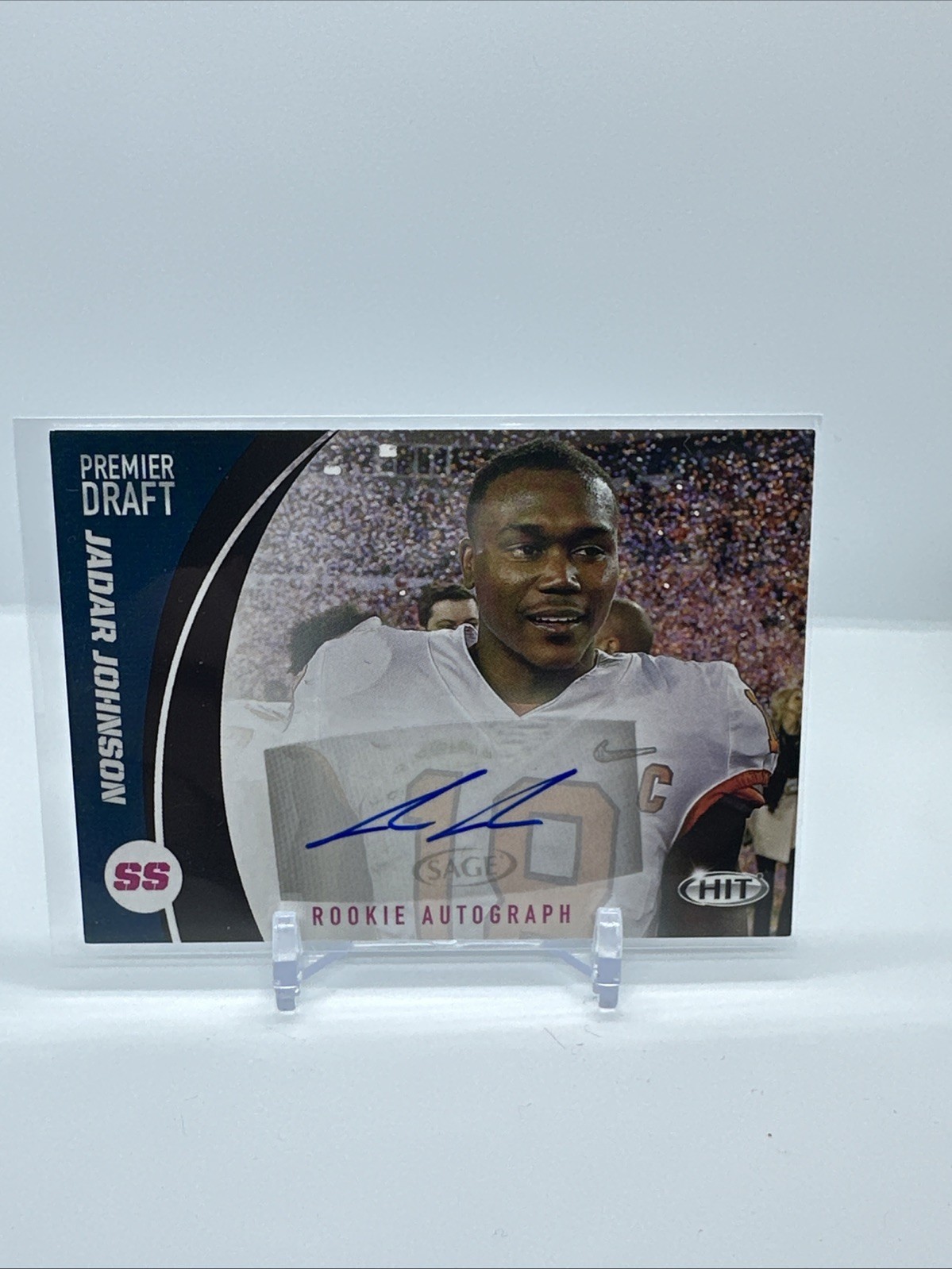 2017 Sage Hit Jadar Johnson RC Auto Premier Draft #A18 Clemson