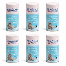 6 x Cat Litter Freshener Baby Soft Prevent Nasty Odours & Provide Freshness 400g 6.66 per kilo