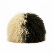 Two-Tone Papakha Hat | Real Sheepskin Wool Caucasian Highlander Heritage