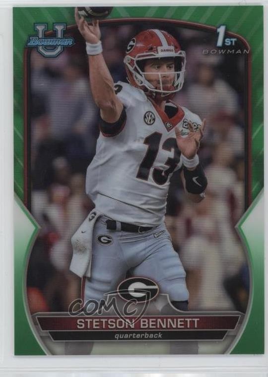 2022 Bowman U Chrome Green Refractor 65/99 Stetson Bennett IV #39 k4s