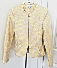 Patrizia Pepe Italy Yellow Cream Geometric Ja...