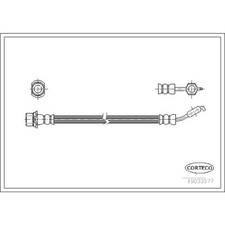 Bremsschlauch Hinten Corteco für Toyota Avensis _T25_  2.4 (AZT251_)