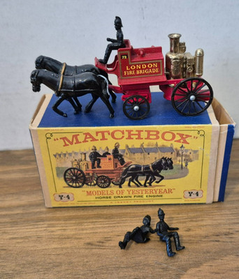 Y 4 1905 Shand Mason Horse Drawn Fire Engine Models of Yesteryear Matchbox OVP