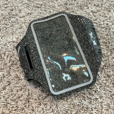 Running Armband Phone Holder Sports Gym Workout Arm Band Case Exercise Gray