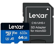 LEXAR 4GB HIGH-PERFORMANCE 633X MICROSDXC UHS-I CARD BLUE SERIES - BLUE/WHITE