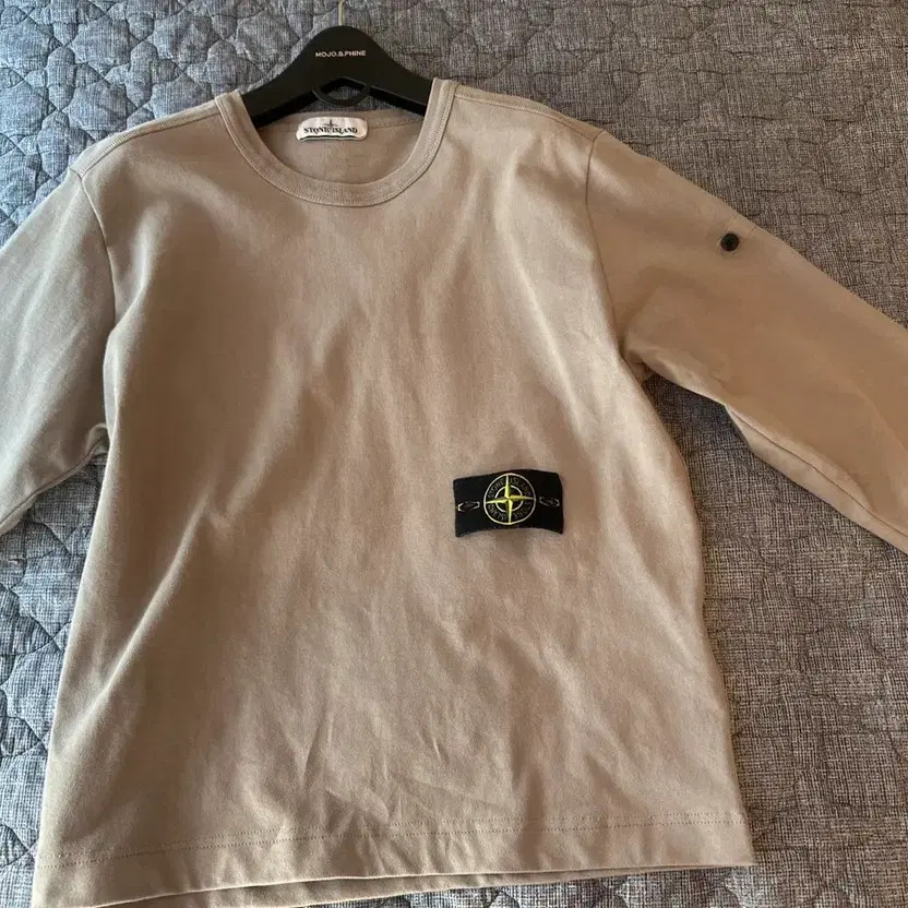 Stone Island Heavy Cotton Long Sleeve T-Shirt Beige Size XL