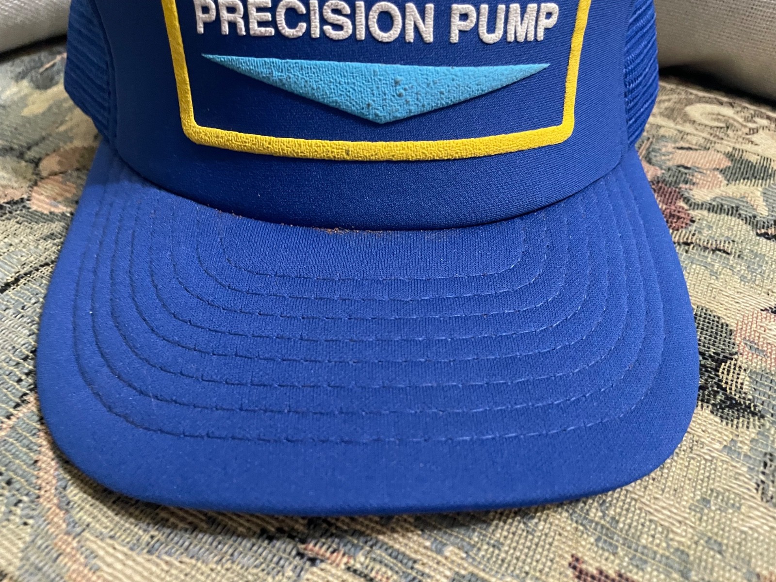 Precision Pump Trucker Baseball Cap Hat Blue Vint… - image 3