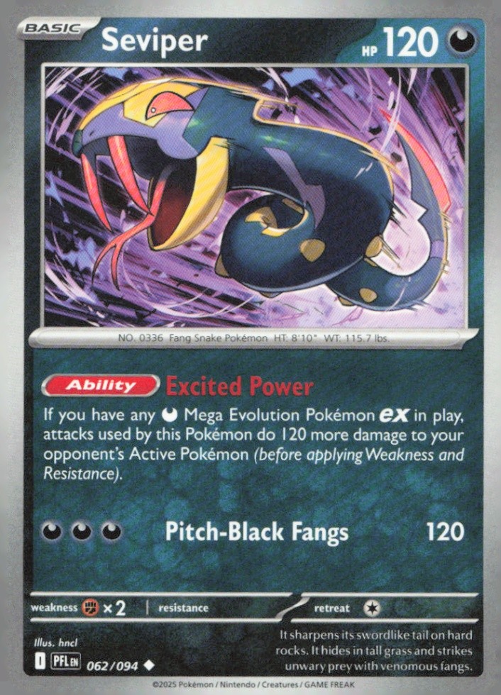 Seviper Uncommon ME02: Phantasmal Flames 062/094 NM