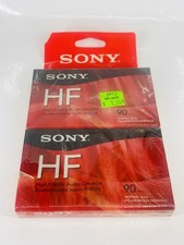 SONY 2 Pack HF Hi Fi Normal Bias Blank Audio Cassette Tapes 90 Min. NEW SEALED