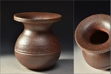 Yakijime Ceramic Vase Unknownto 12cm Used Decorative Pottery