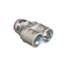 Arlington 3838AST 3/8" Snap2It Duplex Connector Insulated Throat