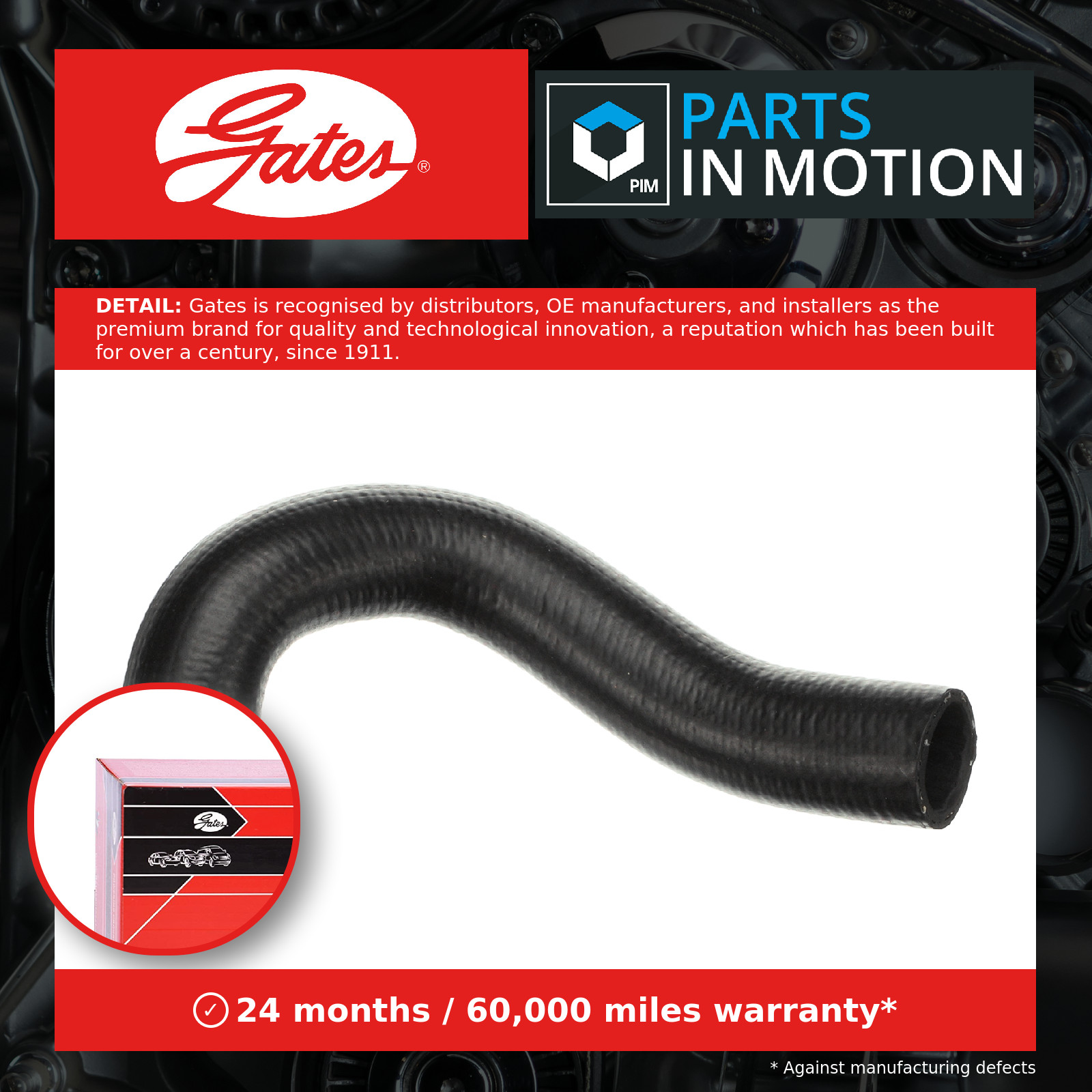 Lower GATES 22689 Radiator Hose for TOYOTA - Image 5