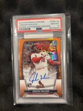 2023 Bowman Chrome Jordan Walker Orange Refractor Auto /25 RC Rookie PSA 10