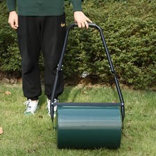 Outsunny Rullo per Prato con Manico a U Rullo da Giardino Rullo da Giardino Ø30 cm 30 L Metallo