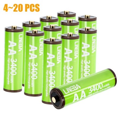 LINEBA@ AA Rechargeable Lithium Li-ion Batteries 1.5V 10000000 Cycle LOT
