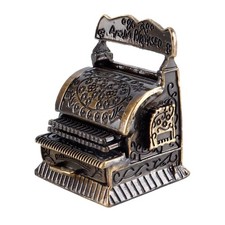 Durlo Registratore Di Cassa Dorato in Stile Vintage: Miniatura Per Casa