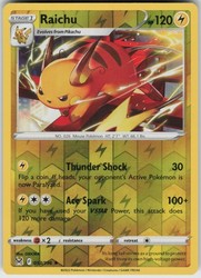 Raichu 053/196 Reverse Holo Rare Lost Origin Pokemon