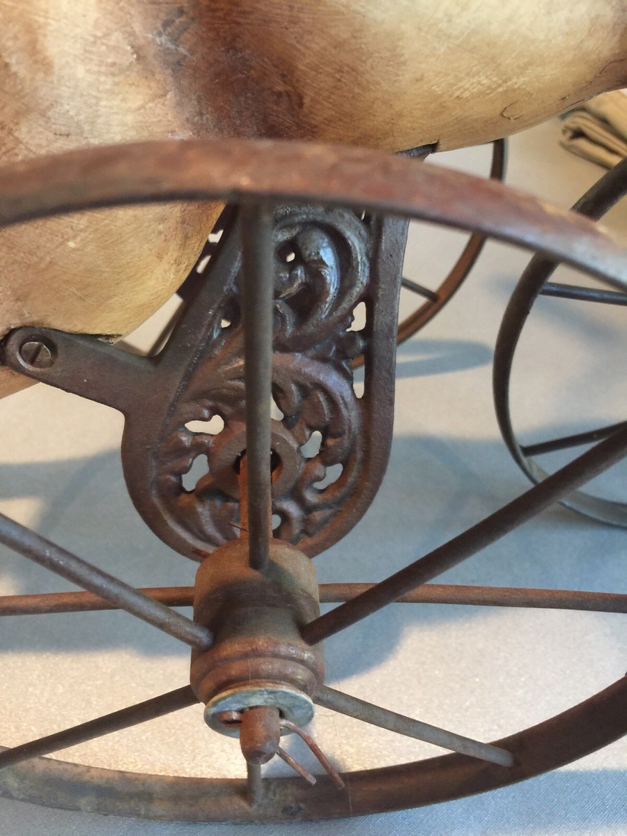 Antique Toy Tricycle Horse Hand carved Wood/iron Decorative | eBay