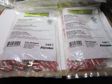 22-16 AWG 8 Stud Nylon Insulated Double Crimp Flanged Fork Terminal QTY 200