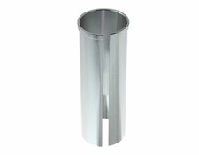 Bike Seatpost Shim id/25.4mm od/27.0mm Length/80mm W/Lip Silver.